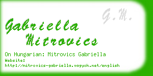 gabriella mitrovics business card